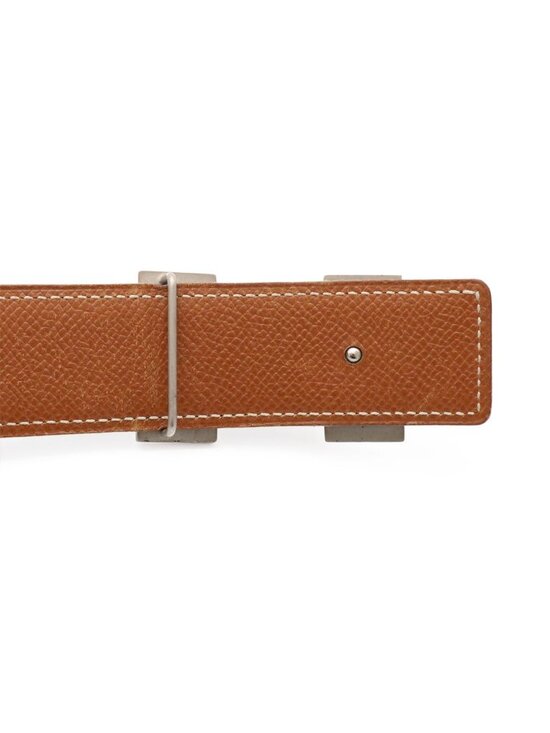 Hermes Belt Buckle Reversible Box Calf Veau Epsom Black Brown Silver 70 main image 9